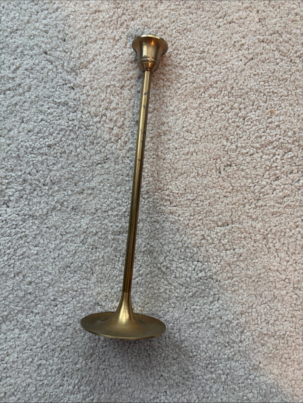 Brass Taper Candle Holder - Sleek Finish